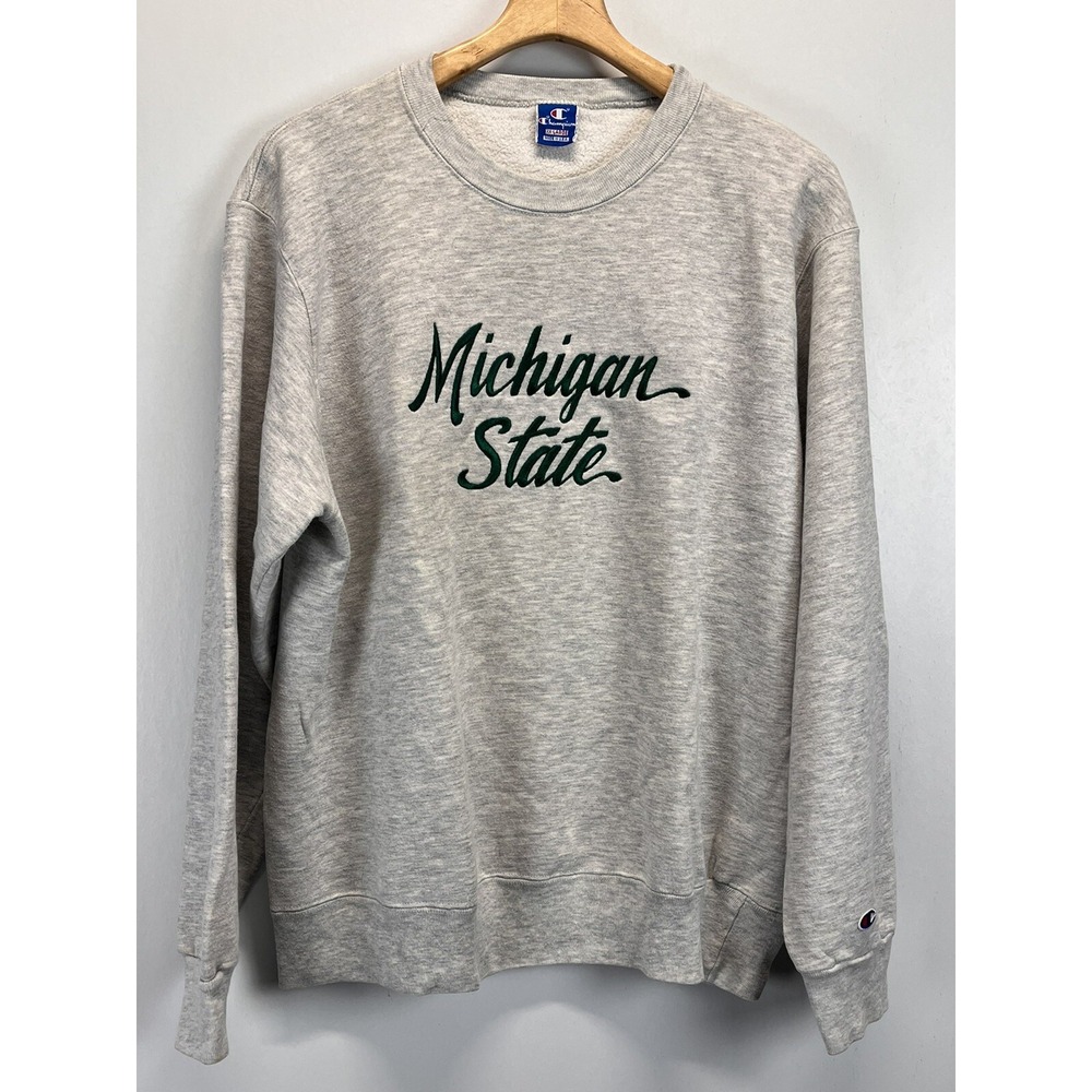 Vtg Champion Michigan State University Sweatshirt Sz XXL VGUC Made USA 90's